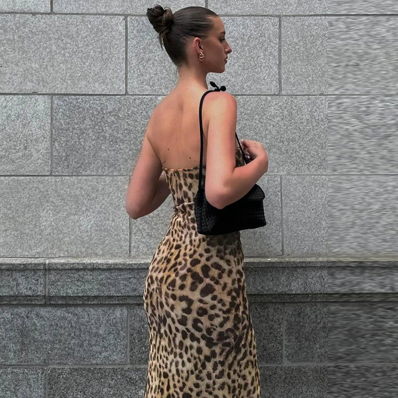 Alexis Leopard Bodycon Midi Dress