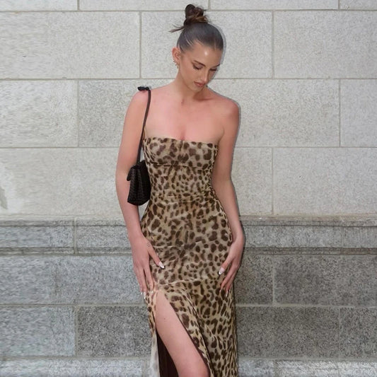 Alexis Leopard Bodycon Midi Dress